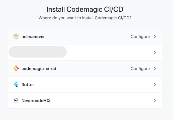 Integrations &gt; GitHub App &gt; Manage integration &gt; Configure